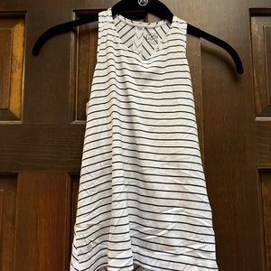 Athleta girl tank white and blue stripe